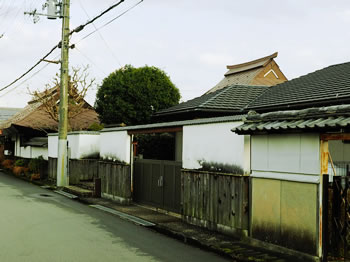 篠山市お堀端の街並み