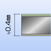 その厚さ、わずか≒0.4㎜の超軽量テクノロジー